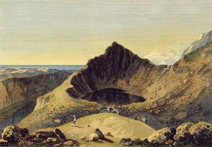 A Cader Idris-hegy csúcsa, 1775 (metszet wc-vel papíron)